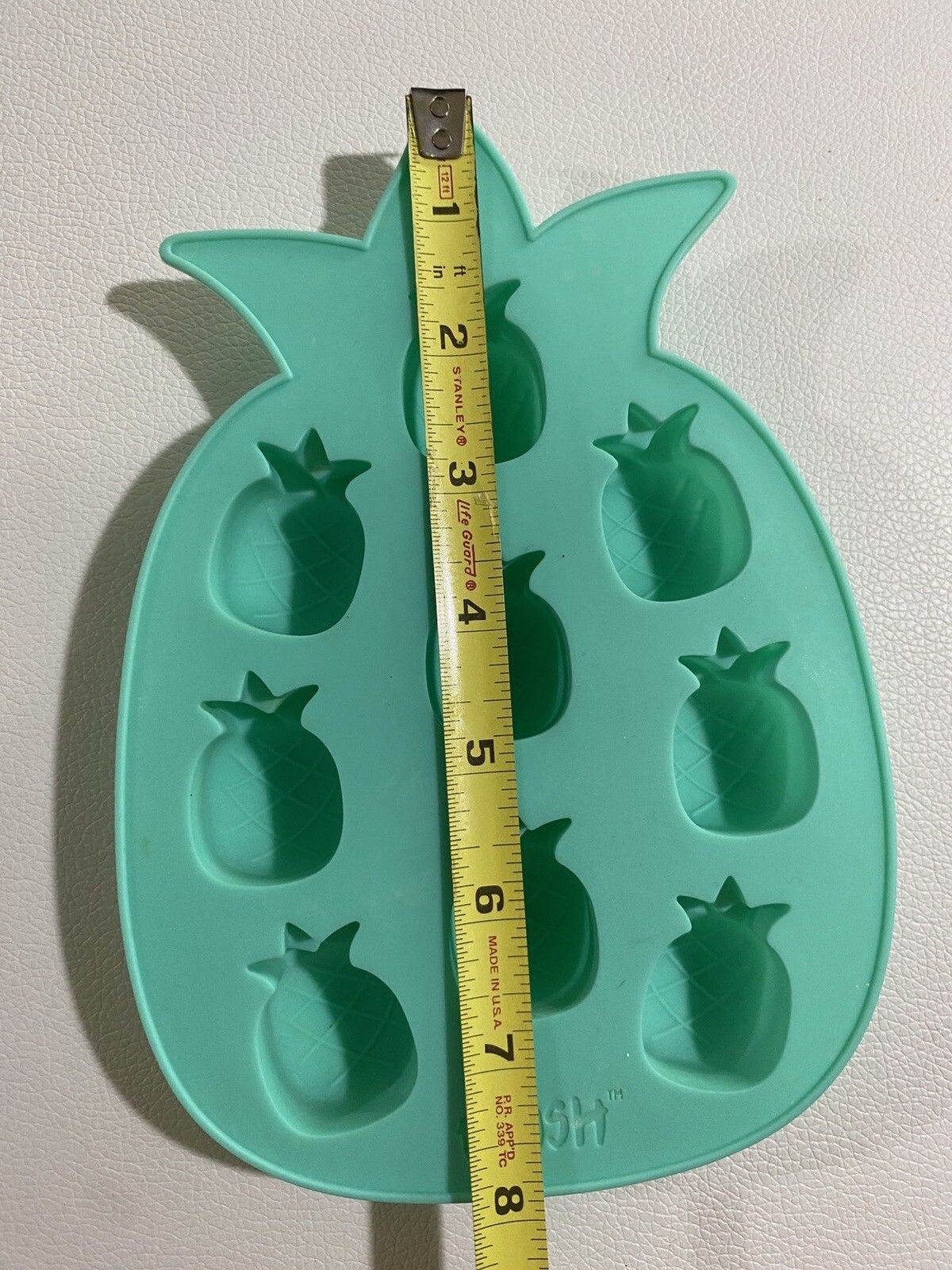 Green Aqua Pineapple Shaped Silicone Ice Cube Tray/Mold
