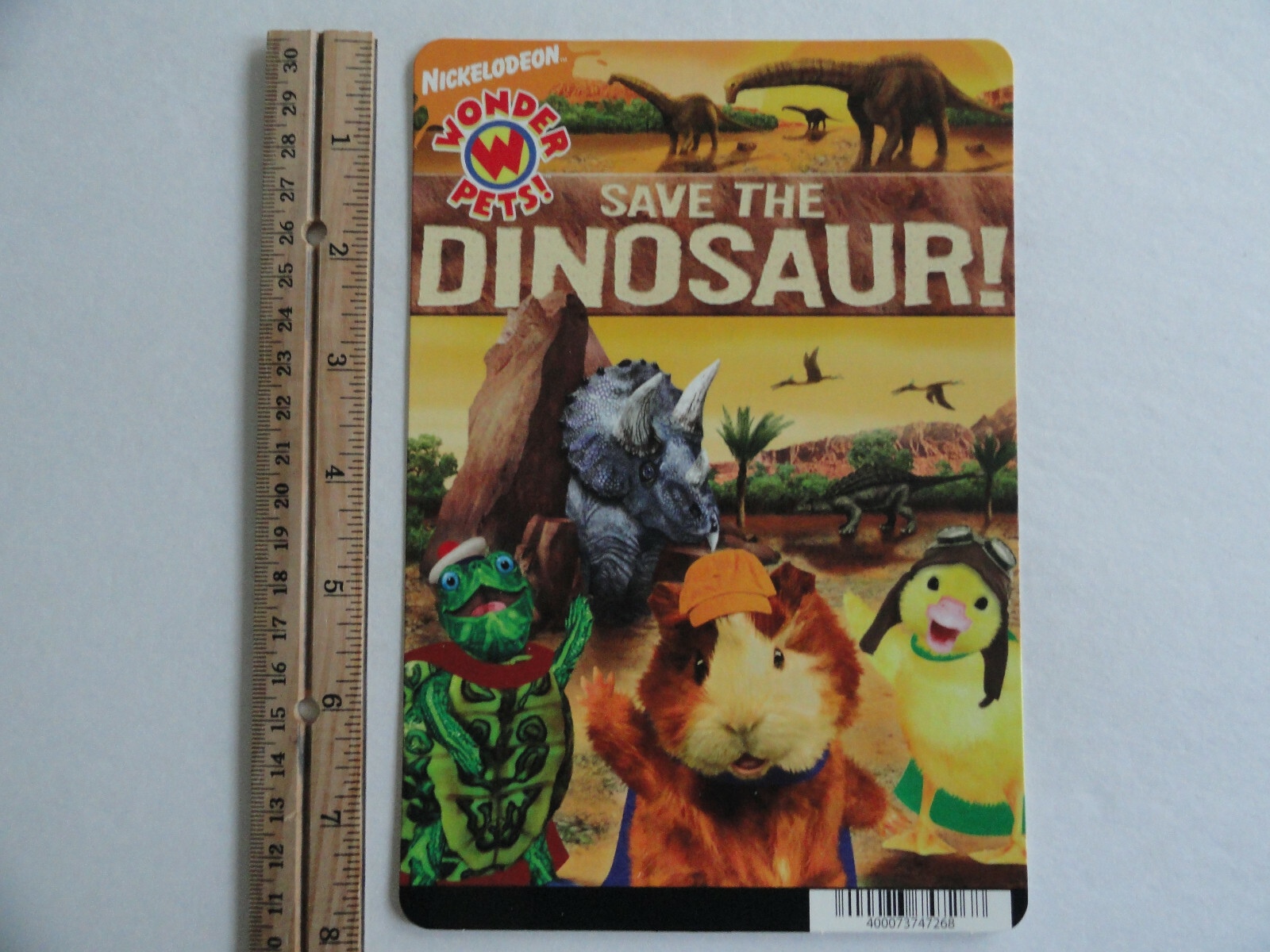 WONDER PETS! SAVE THE DINOSAUR! - BLOCKBUSTER VIDEO BACKER CARD 5"X8"