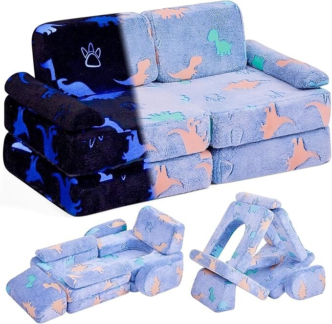 Sofá modular para niños, sofá para niños pequeños, sofá seccional para niños.