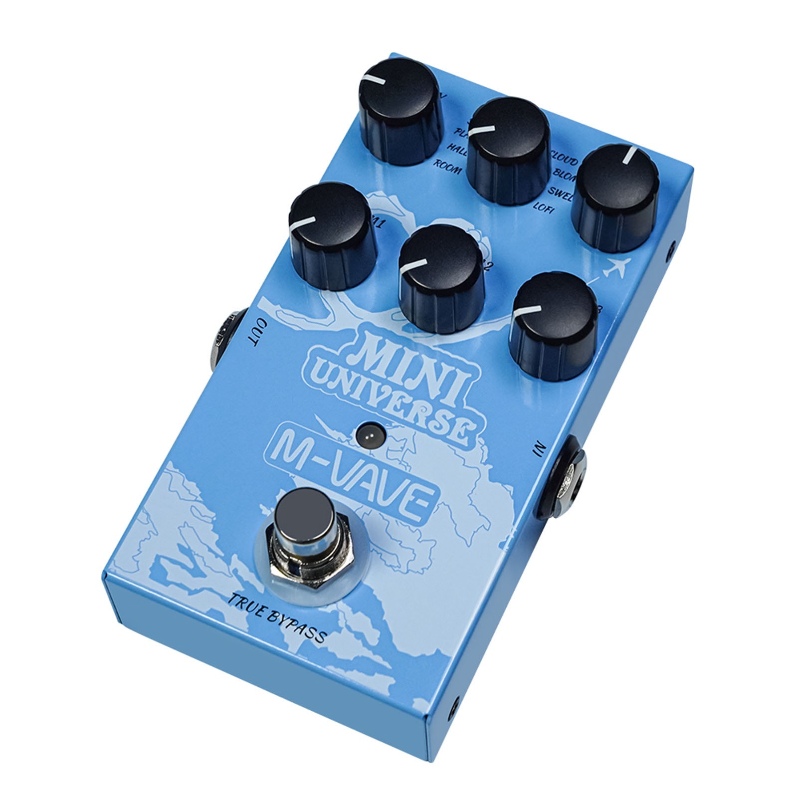M-VAVE Mini Universe Digital Reverb Pedal 9 Effects Shimmer Spring Guitar Stomp