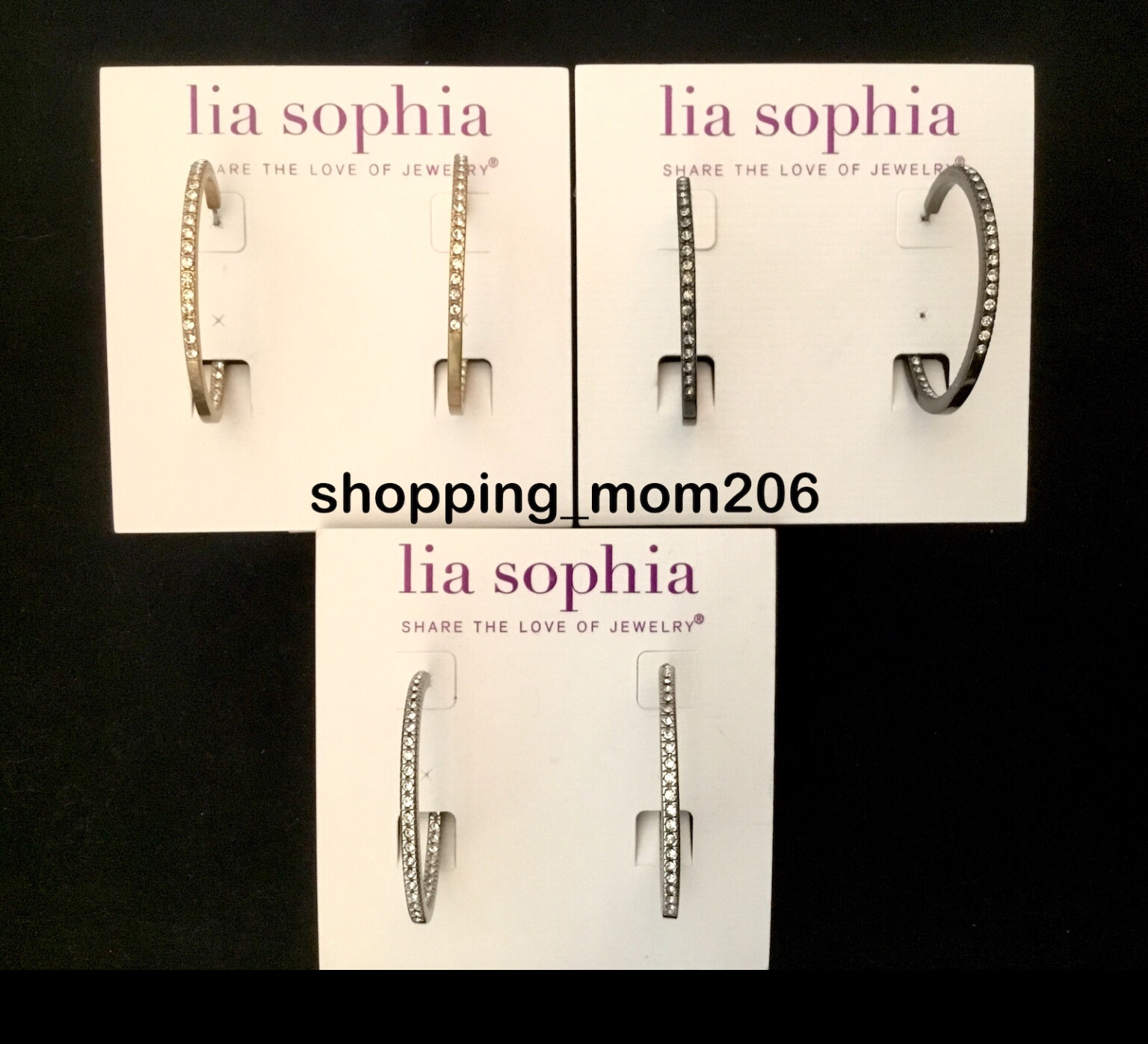 Lia Sophia "Standing Ovation" Earrings -Choice of Matte Gold / Silver / Hematite