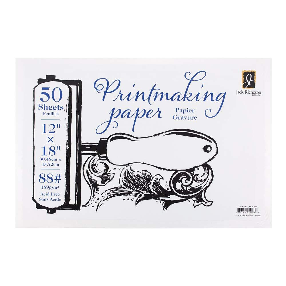 Richeson Printmaking Paper 88# 12x18 inches 50 Sheets 100759
