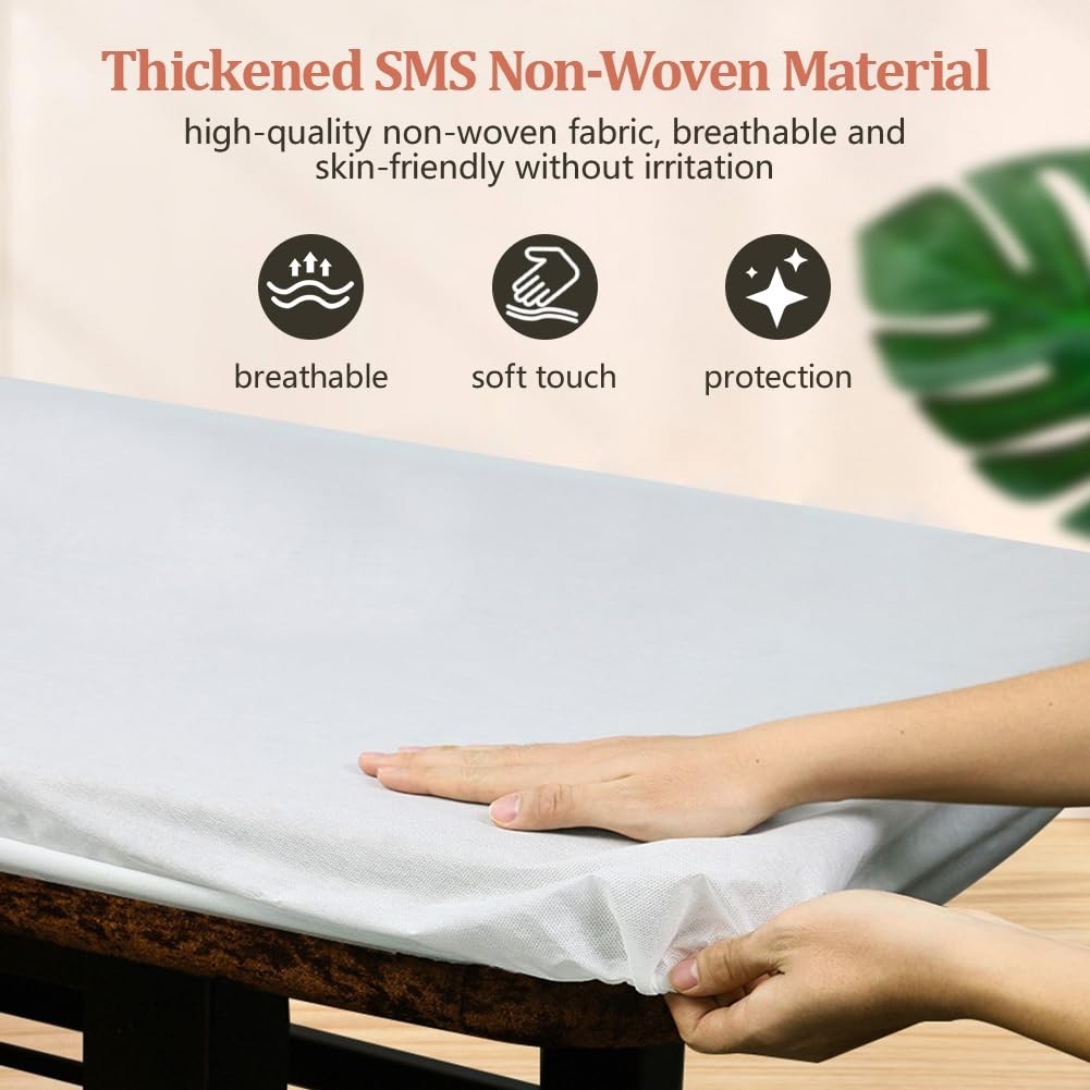30PC Disposable Fitted Massage Table Sheets, Breathable & Sanitary Covers 36x85