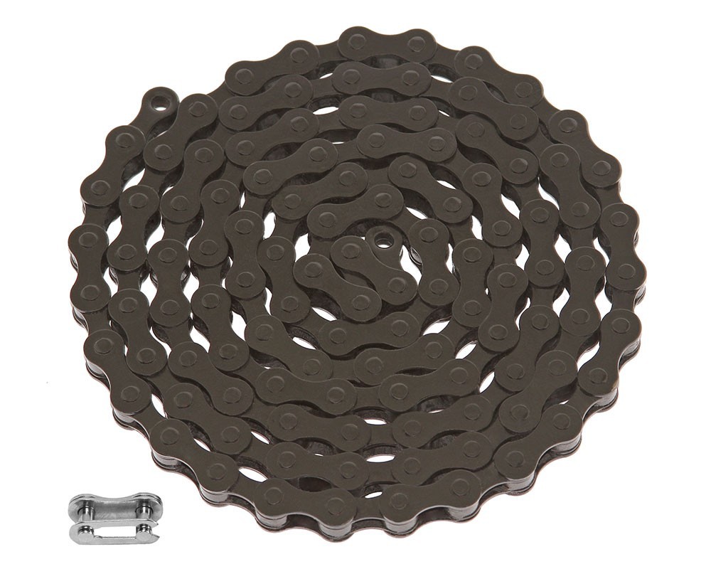 Black Single Speed Bicycle Chain 1/2 x 1/8 112 Links Vintage Cruiser BMX Bike.
