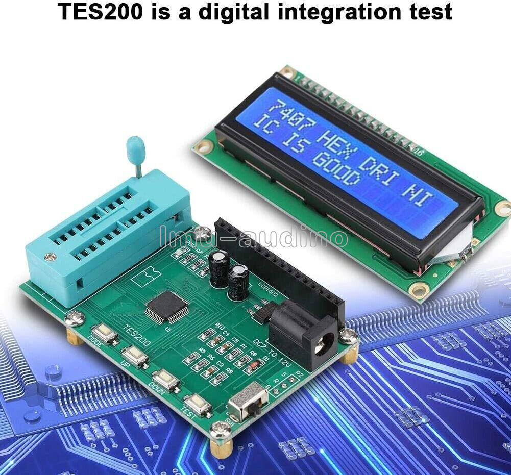 TES200 Digital Integrated Circuit Tester 74/40 Series IC Logic Gate Test Checker
