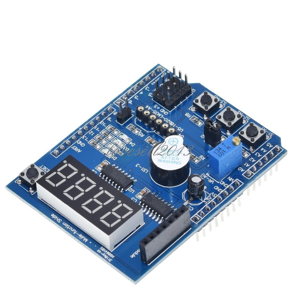 Multi-Function Shield with Buzzer LM35 4LED for Arduino R3 Lenardo Mega2560