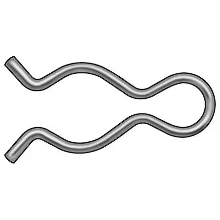 Extended Prong Cotter Pin, 1/16 In Dia, 1-1/8 In L, Stainless Steel, 50 Pk,