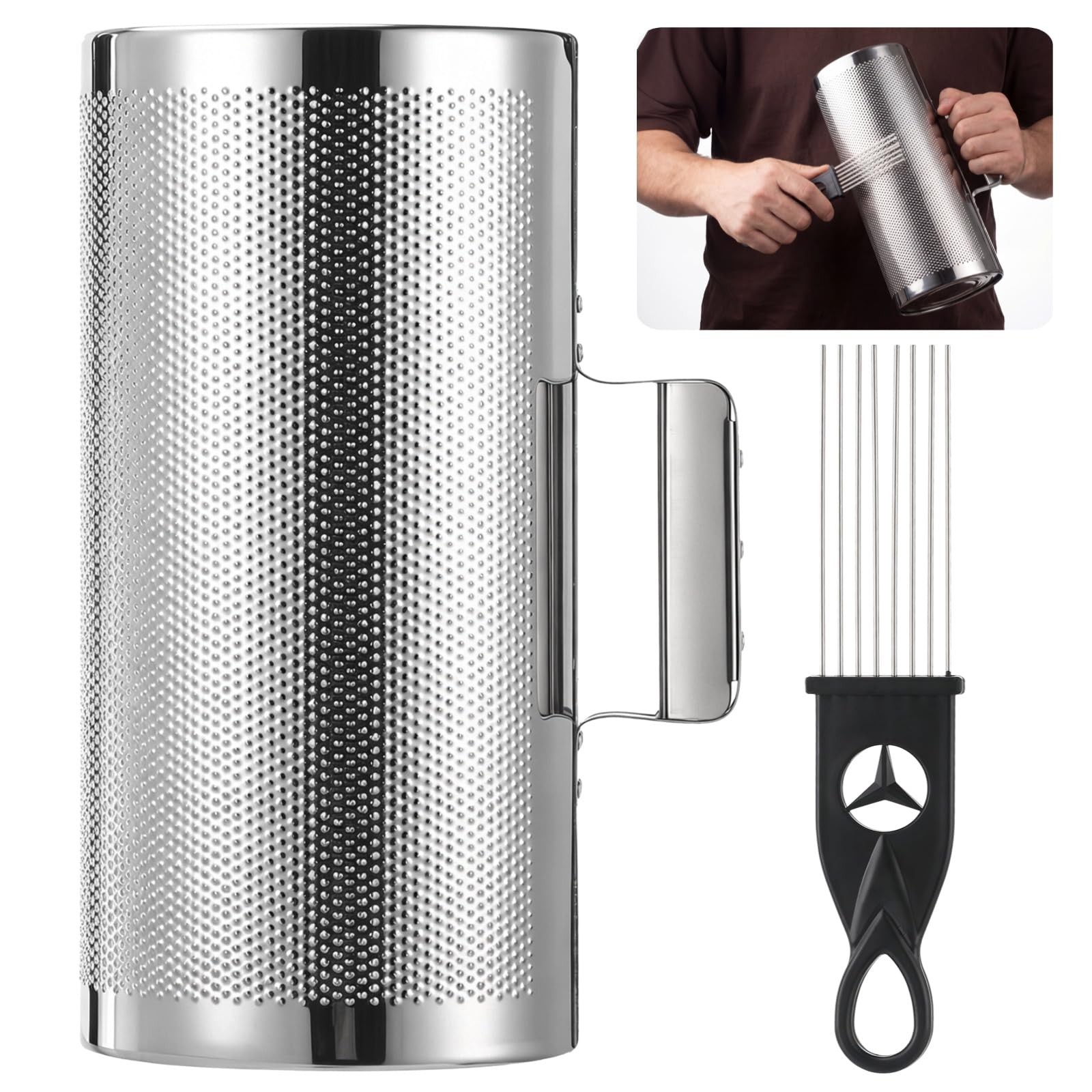 Metal Guiro Instrument with Scraper, Portable Guiro Shaker, Latin Percussion ...