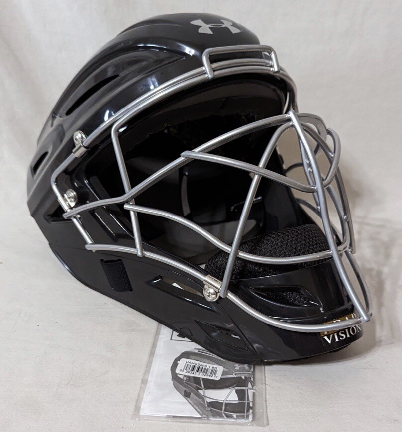 Adult Under Armour Victory Series Solid Molded Catching Mask, Black