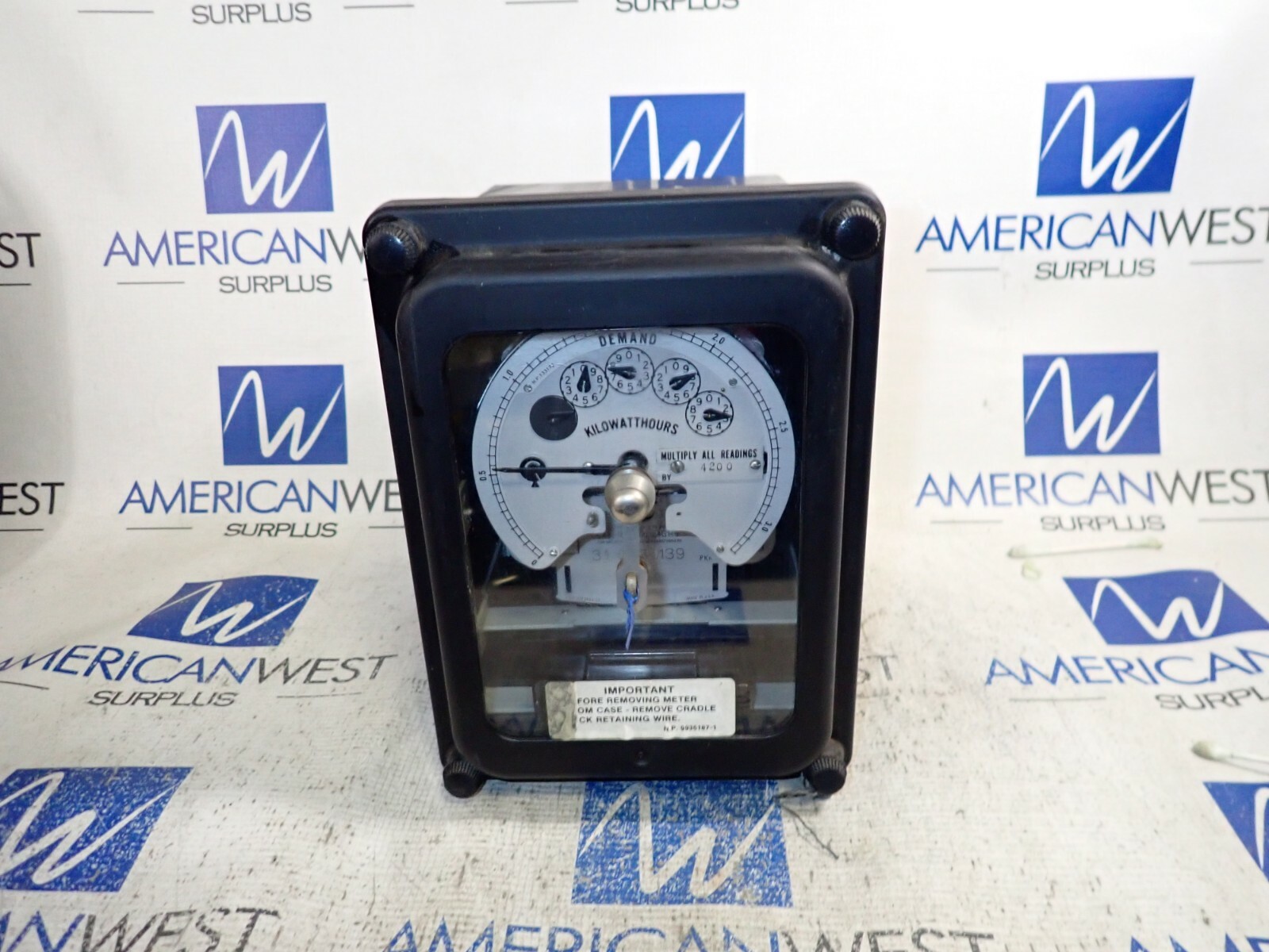 Westinghouse 2 Stator Watthour Meter 700X64G149 use with Instrument Transformers