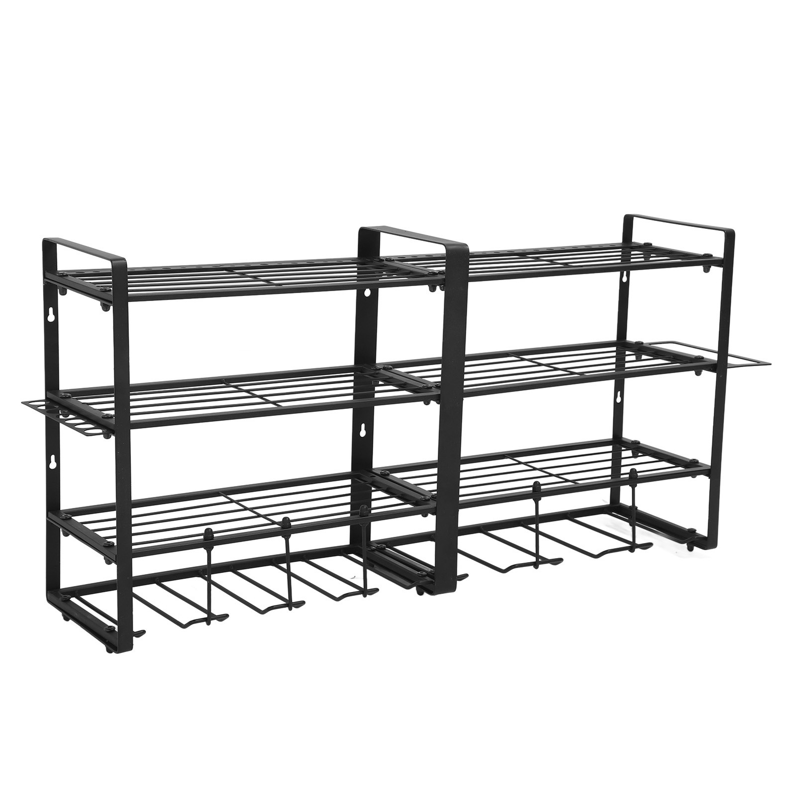 4 Layer Garage Power Tool Organizer Wall Mount Storage Rack Heavy Duty