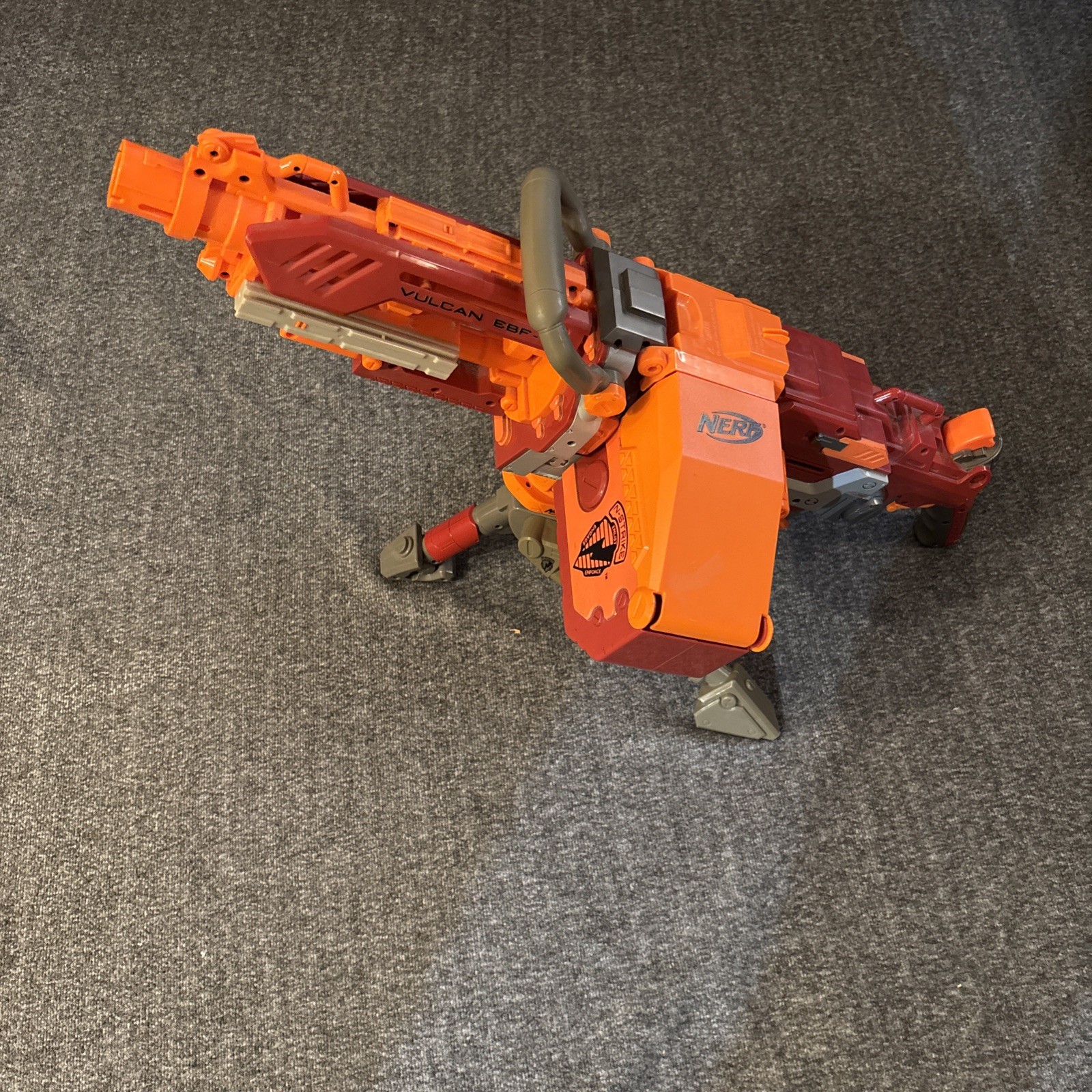 Red Strike Nerf Vulcan EBF-25 Discontinued Crimson Strike Vintage TESTED/WORKS!!