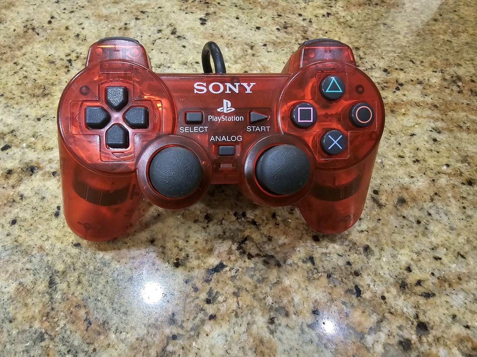 OEM Red Transparent/Clear DualShock 2 PS2 Playstation 2 Controller