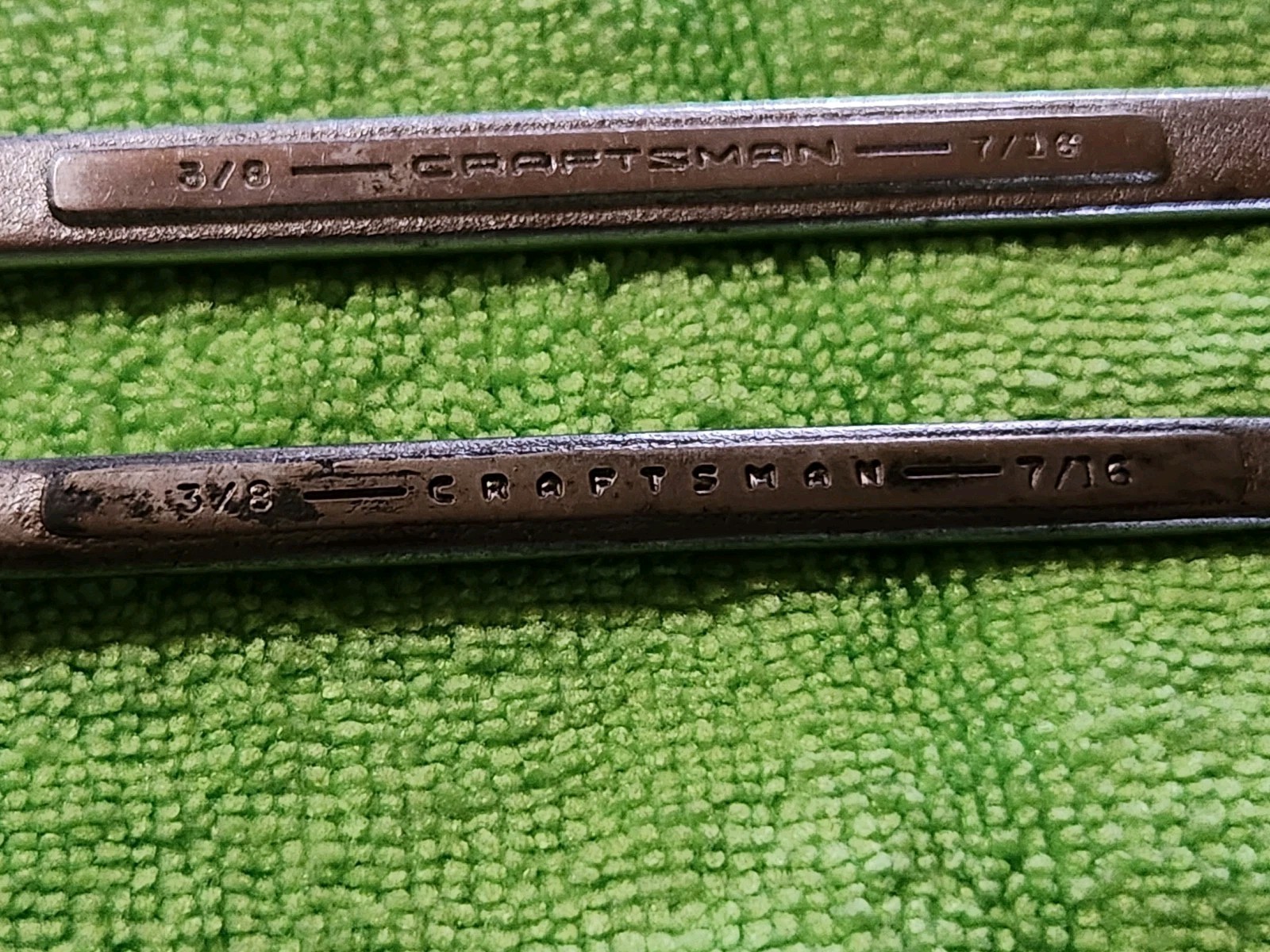 Vintage Old Logo Craftsman 12 Pt. Double Offset Box End Wrench  3/8”- 7/16" Lot