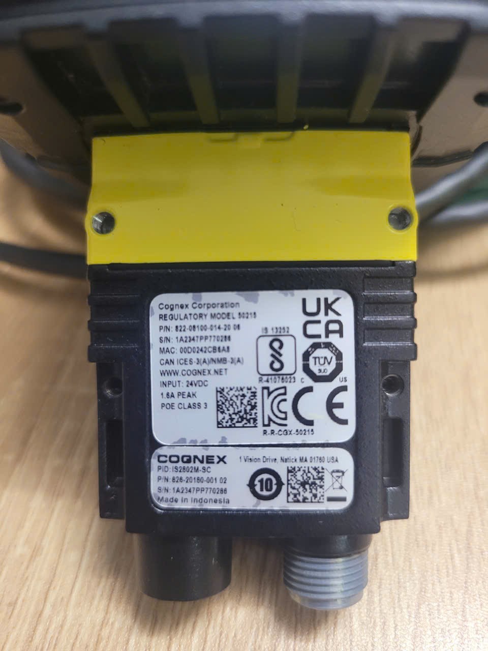 Cognex IS2802M-SC AI camera with cable, tested