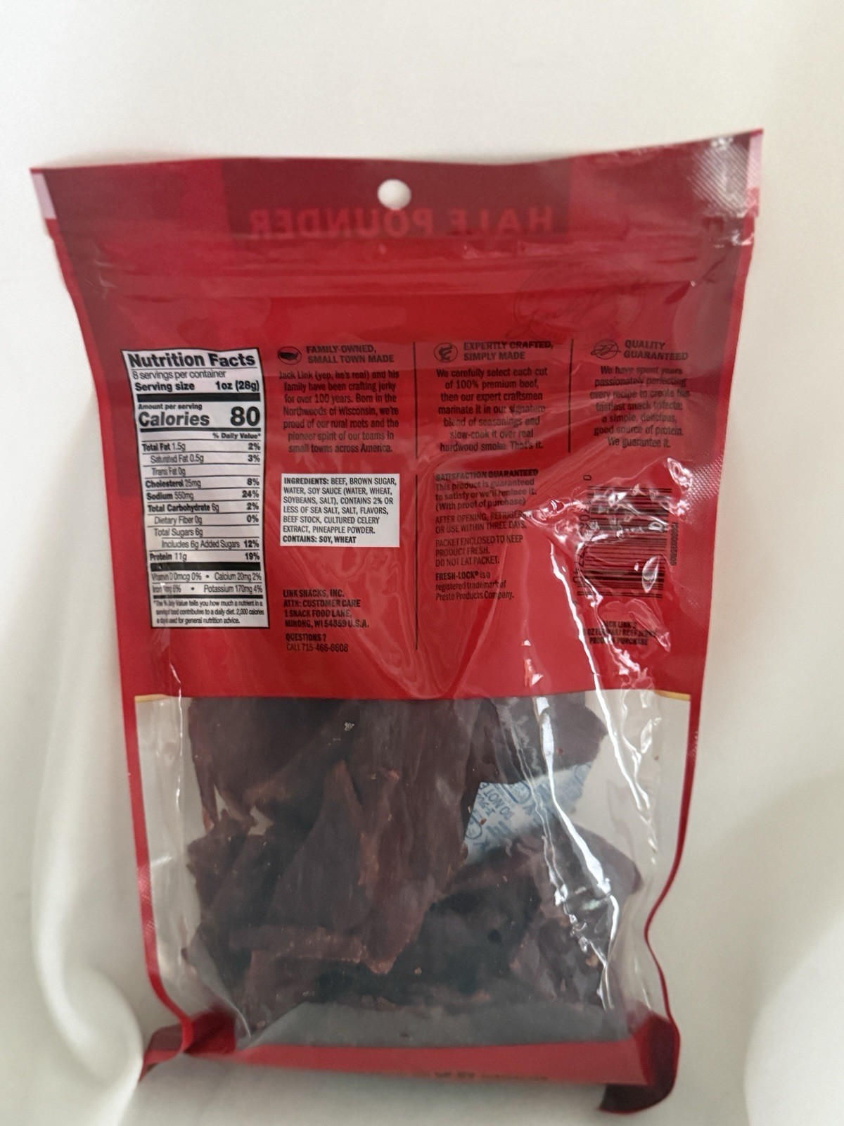 (2 Pack) Jack Link's Beef Jerky, Teriyaki, Half Pounder Large Jerky Bag-Exp.2027