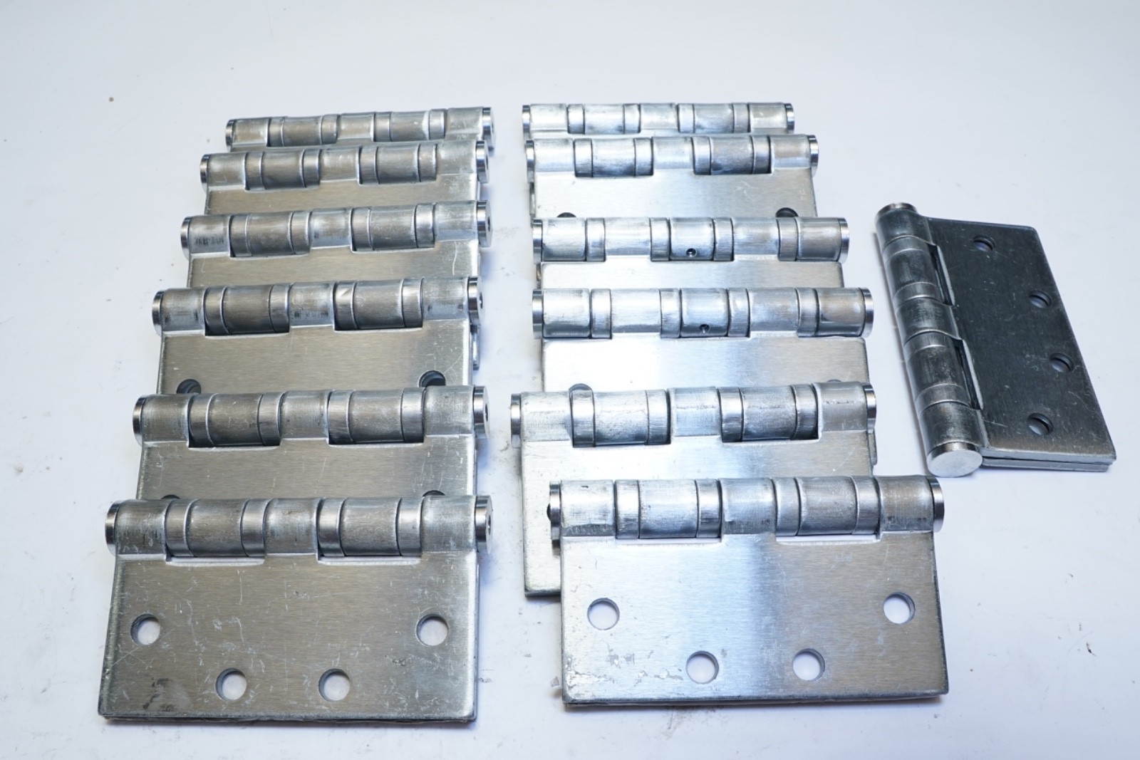 NO SCREWS! New Lot of 13 Square Hinge 4.5" x 4.5" 5 Knuckle Ships FREE