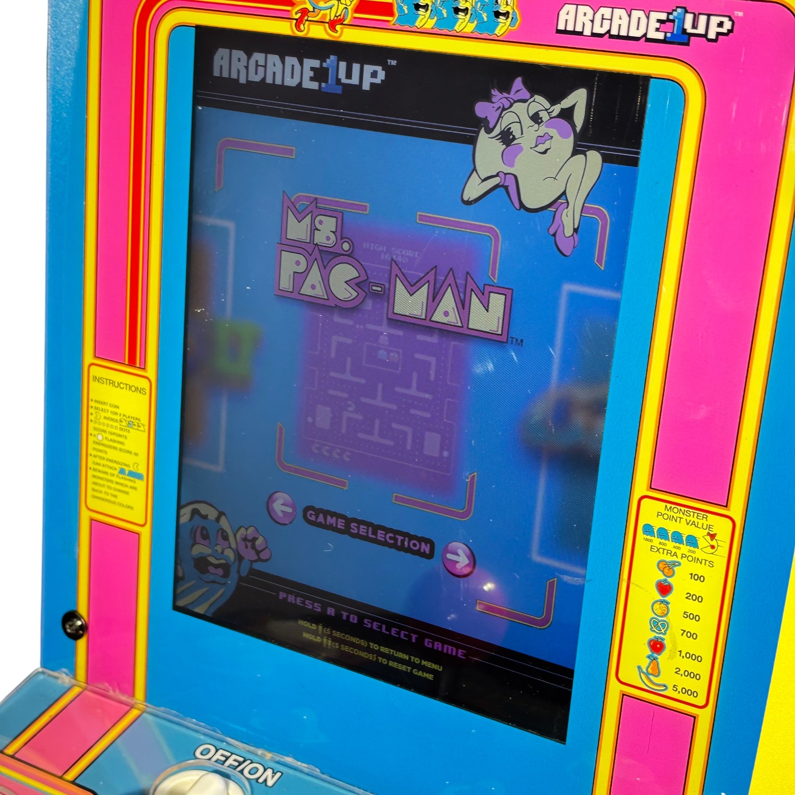 Arcade1Up 8261 Ms. Pac-Man Counter-Cade Arcade 4-Game Mini Machine