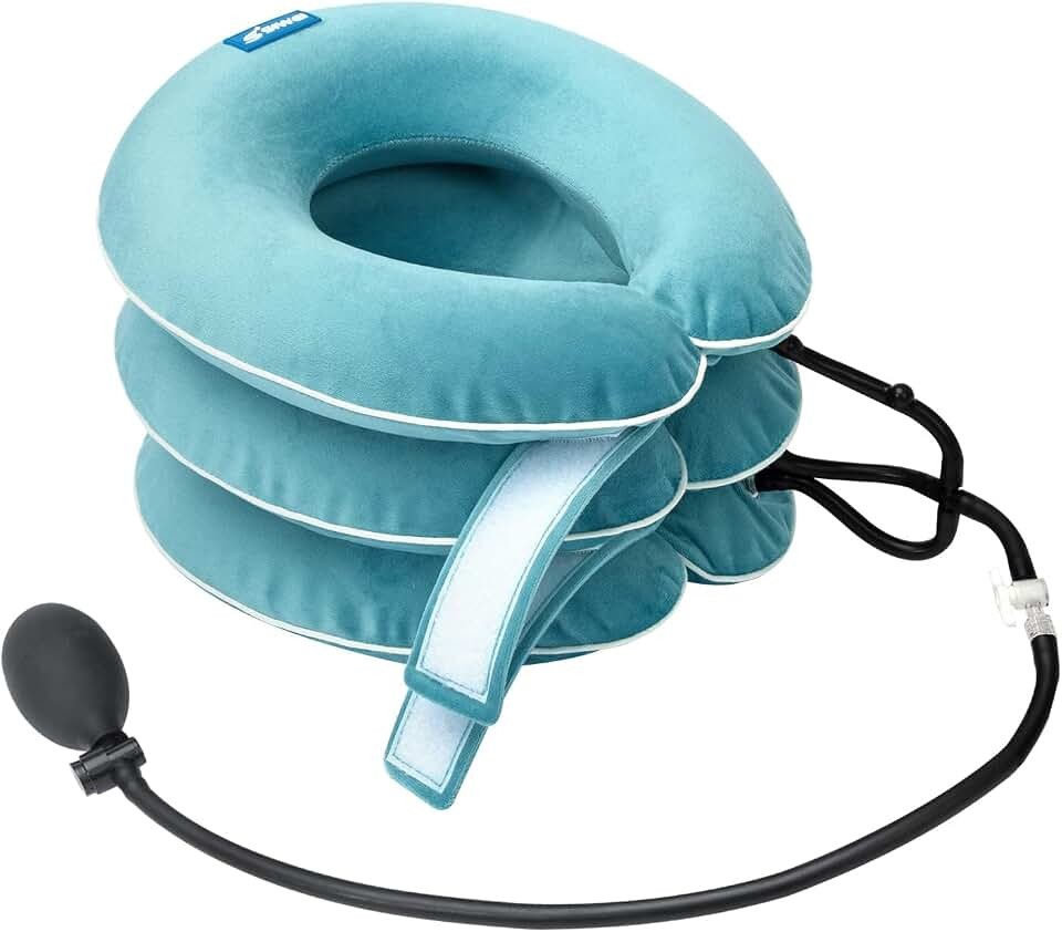Cervical Neck Traction Device for Neck Pain Relief - Inflatable Neck Stretcher