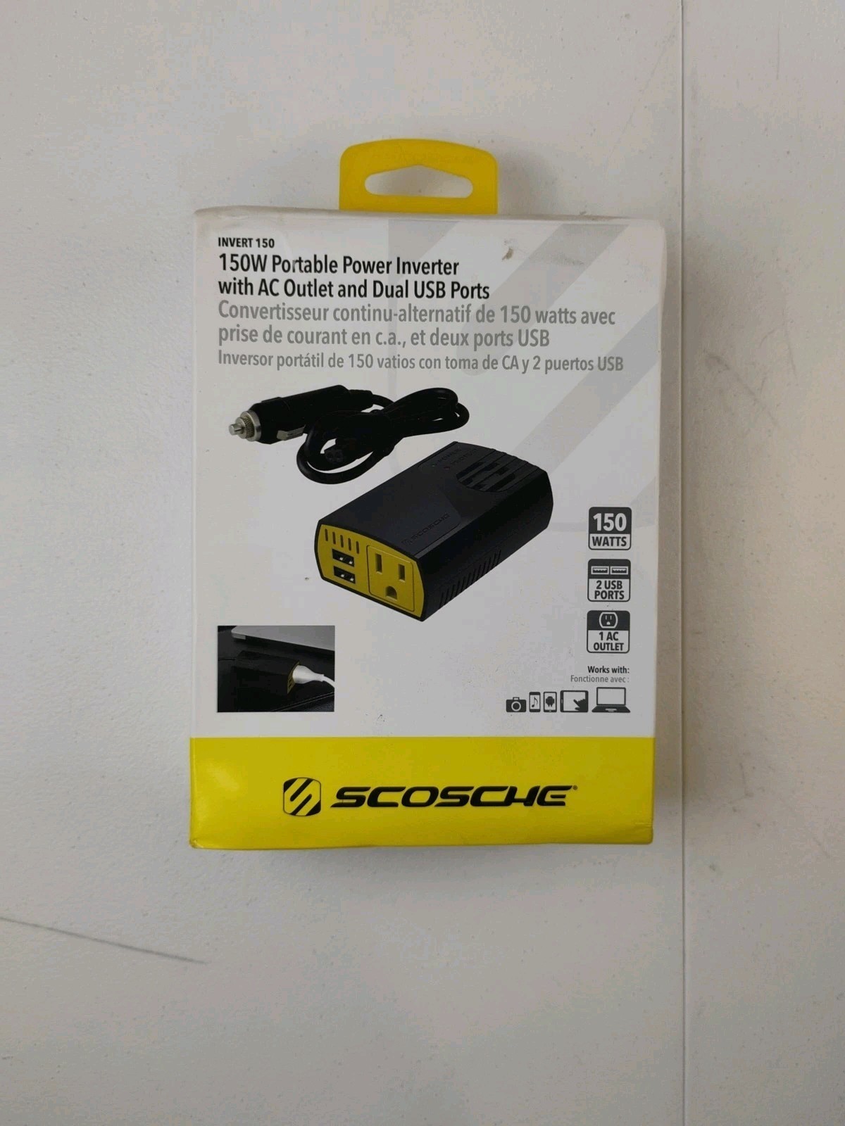 New Scosche - INVERT150 Portable Power Inverter - Black Free Shipping
