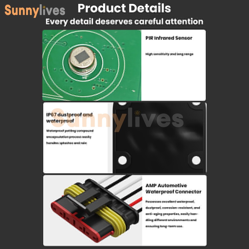 Motion Sensor Infrared PIR Movement Detector Waterproof Outdoor LED Light Switch