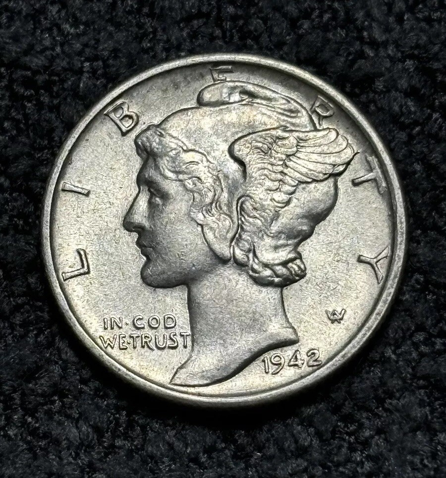 1942-S Mercury Dime AU • Sharp Details • Choice Early Silver