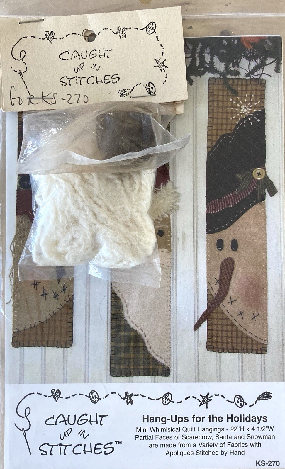 Caught Up in Stitches Hang Ups for the Holidays Quilt Hanging Pattern KS-270