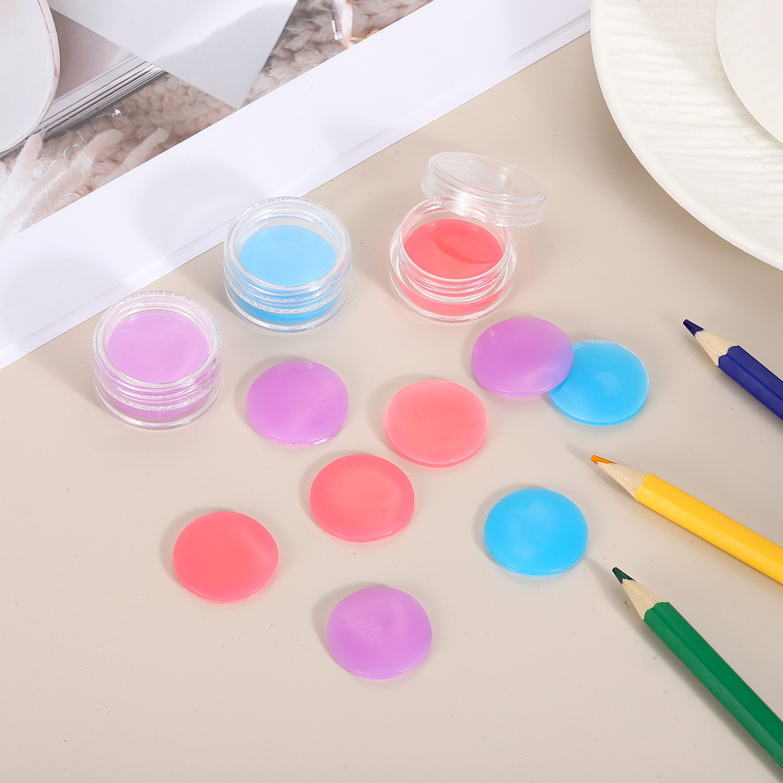 15PCS Diamond Art Painting Wax with Box DIY Wax Refills(23mm/0.9", Purple)