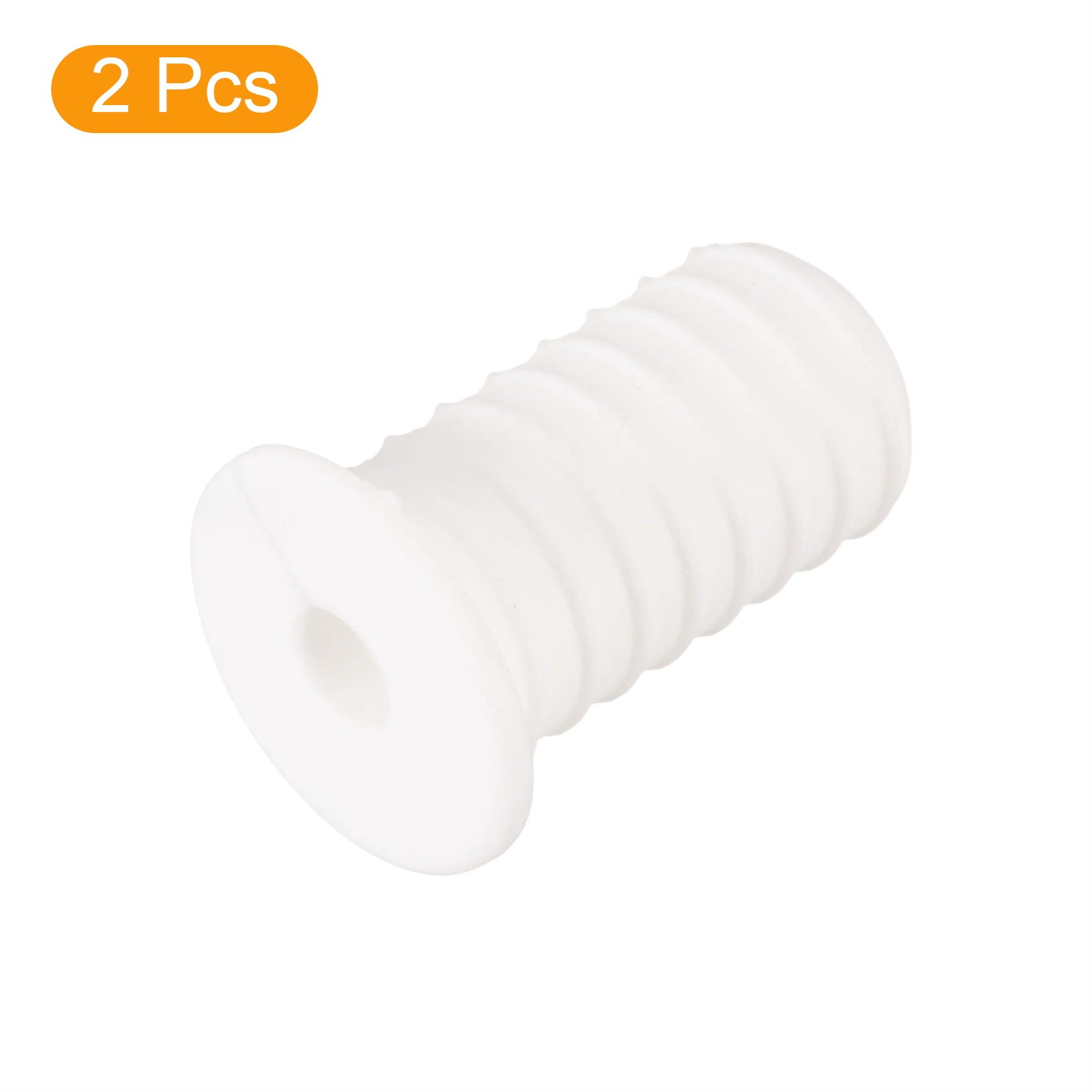 2Pcs Wall Grommets for Cables 3/4" with 7mm Hole White with Thread