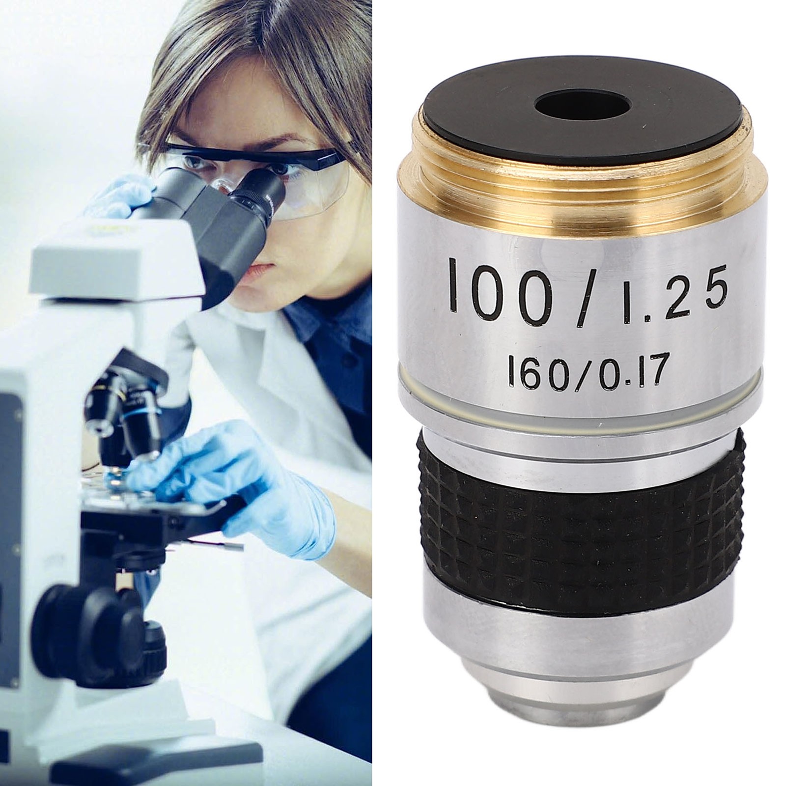 NEW 100X Microscope Objective RMS Size Fall Resistant Professional Objective
