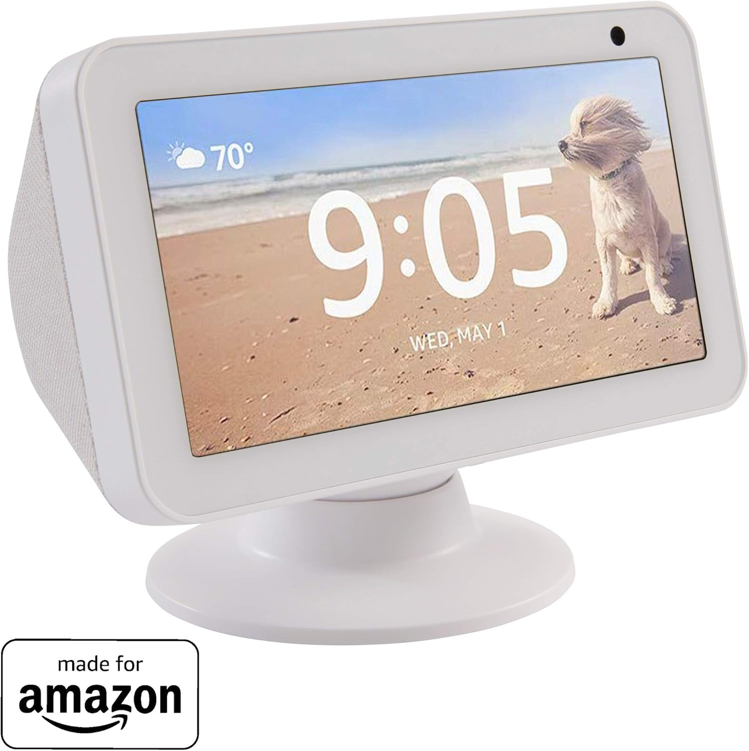 Made for Amazon Tilt + Swivel Stand for the Echo Show 5 - White