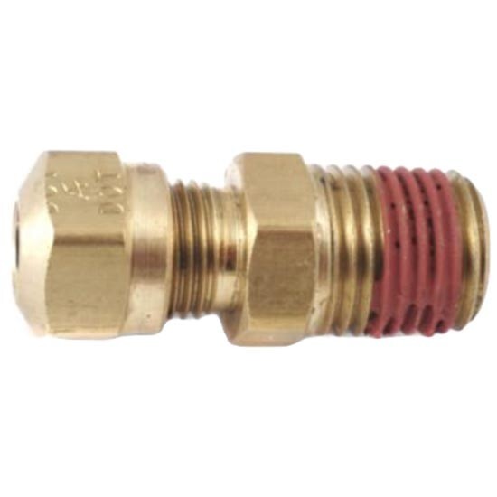Brass Straight Fitting, 3/8 x 3/8 Inch