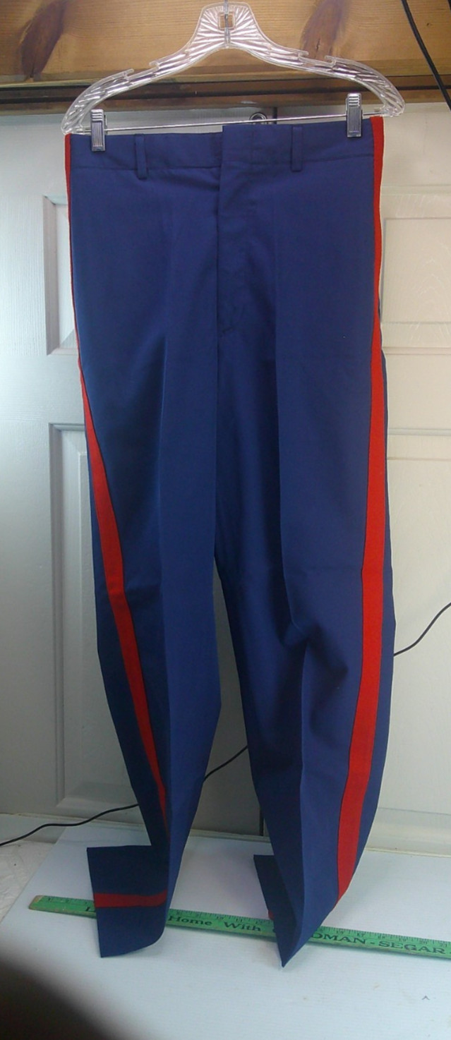 Dress Blues Uniform Trousers Pants Marine Corps USMC NCO Blood Stripe sz 33Lx33