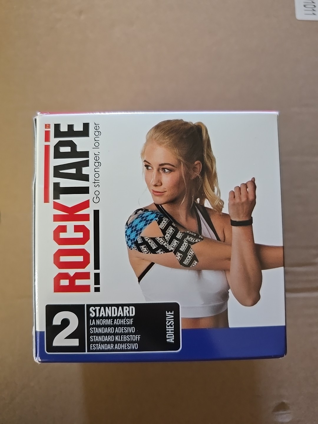 1 RockTape Standard  Kinesiology Sports Recovery 2" X 16.4' Black Tape