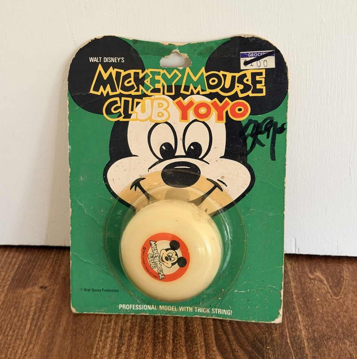 Vintage Mickey Mouse Club YoYo Professional Model Union Wadding Disney NOS Seale