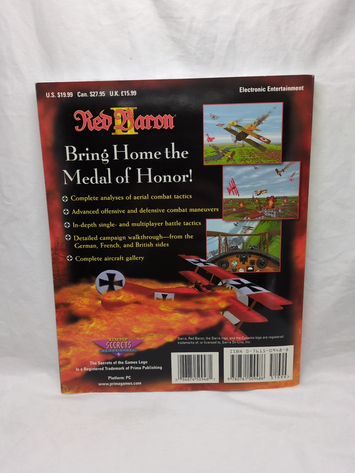 Red Baron II Primas Official Strategy Guide Book