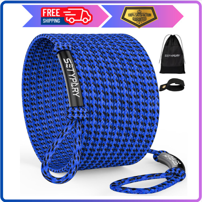 4-6K 60FT Boat Tow Rope for Tubing Fits 1-4 Person Towable Tubes Boating Heavy..