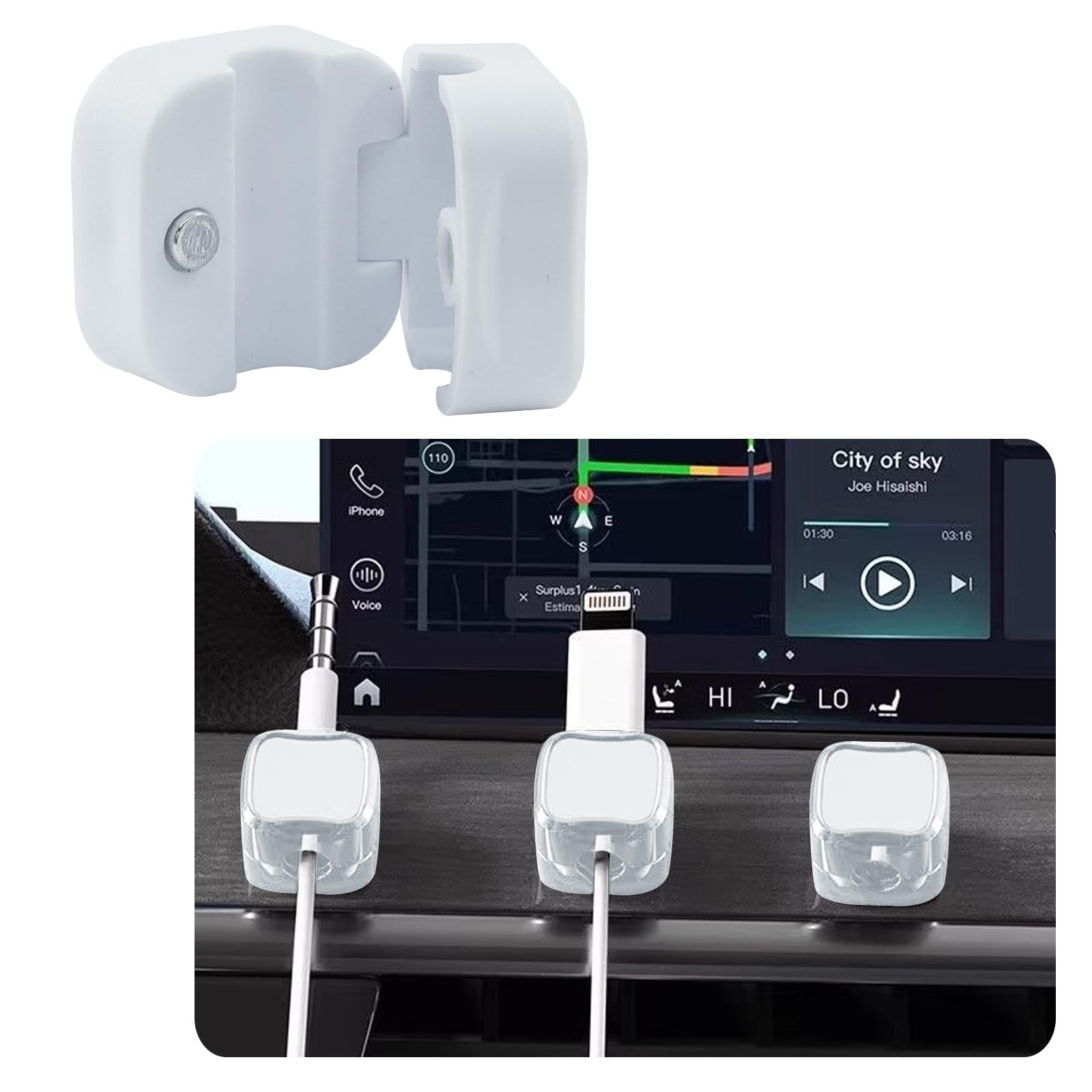 6 Pack Magnetic Cable Clips, Adjustable Cord Organizer Desk , Smooth Cable Ho...