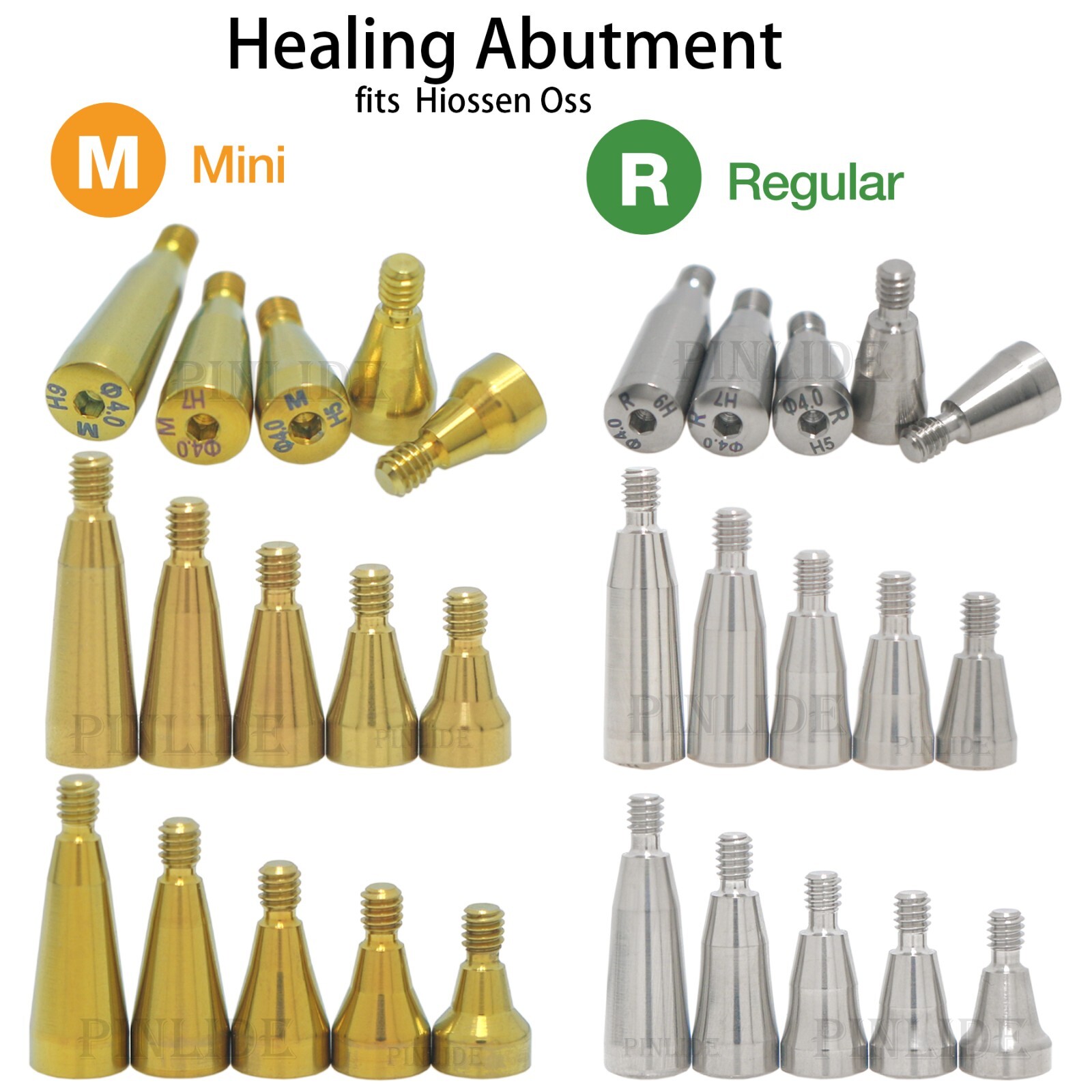 US Dental Osstem Hiossen Healing Abutment  Cover Screw Mini Regular Platform