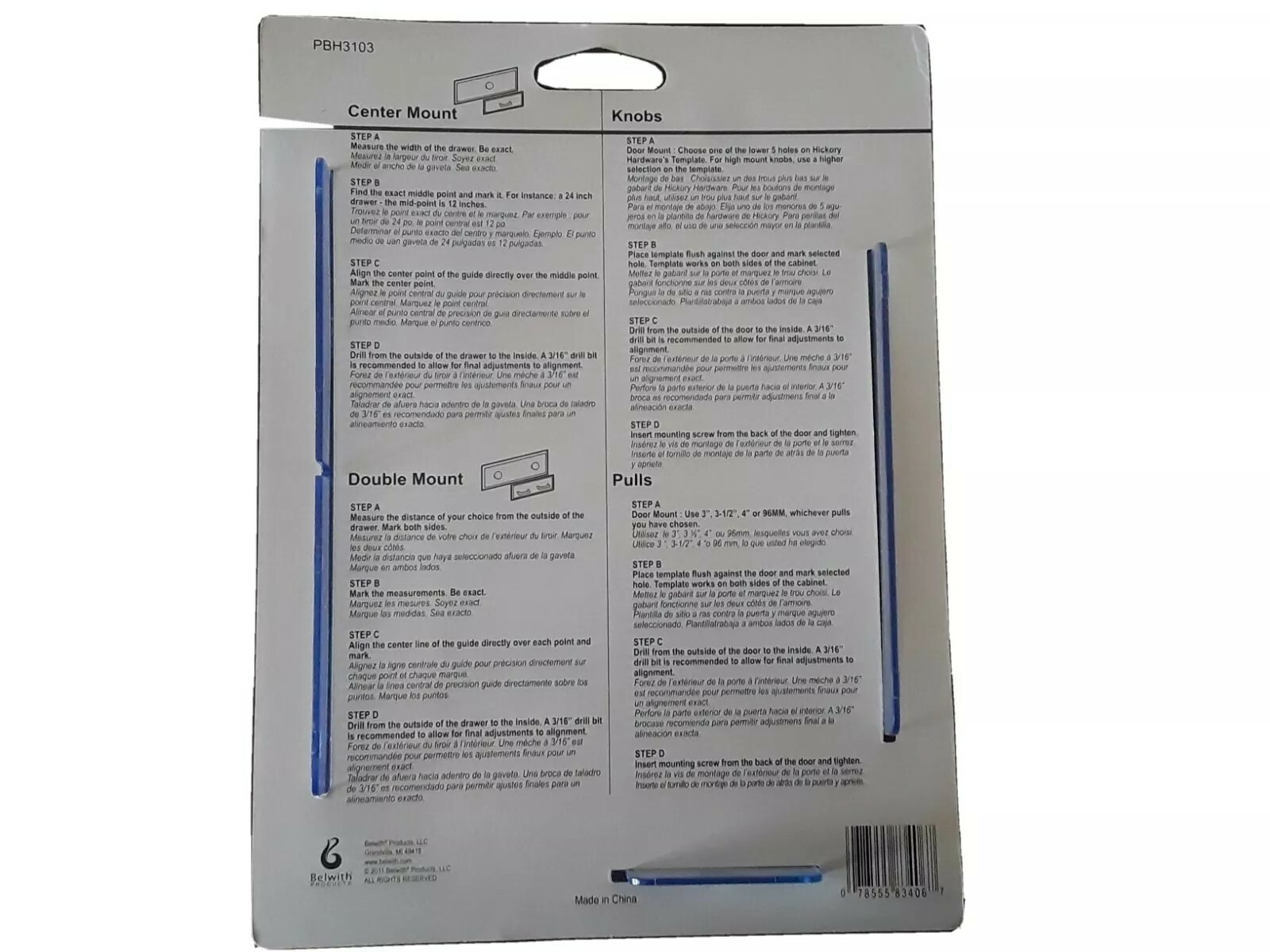 Hickory Hardware PBH3103 drawer alignment guide & PBH3100 35mm hinge mount kits!