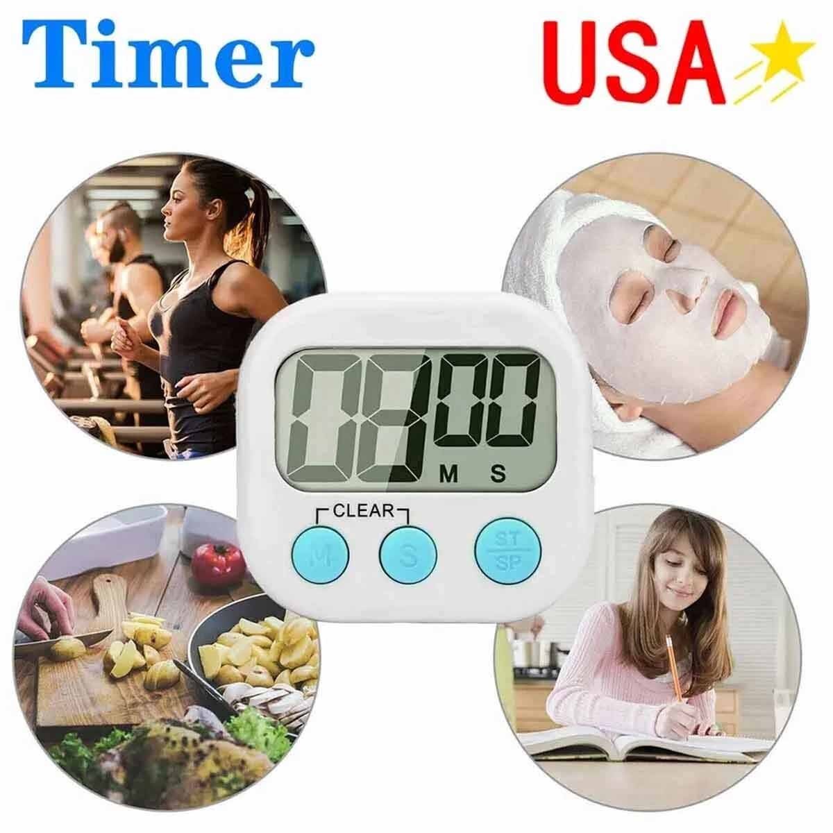 Multifunction LCD Digital Timer – Perfect for Gym, Cooking, Study & Office New