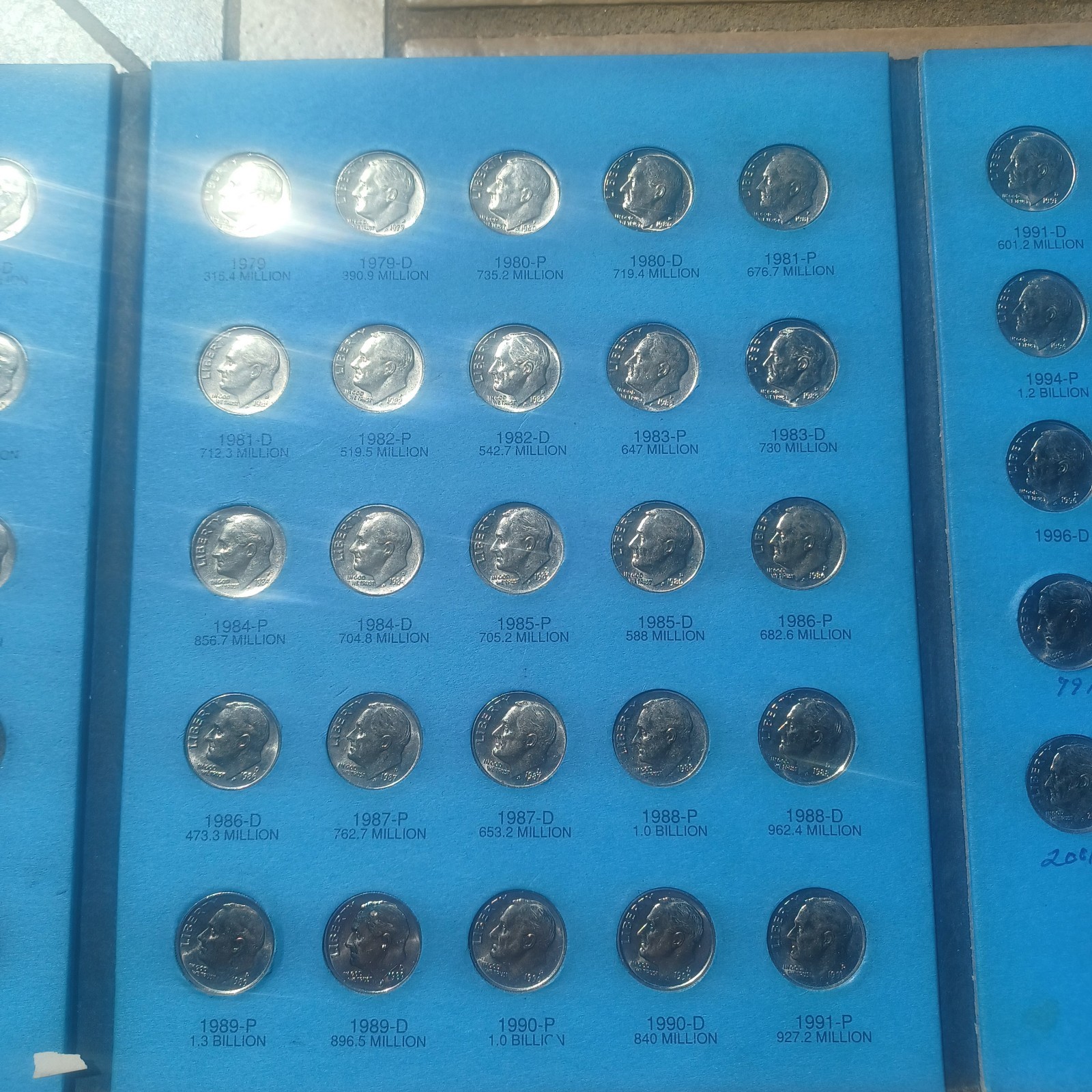 complete 1965-2004 Roosevelt dime set