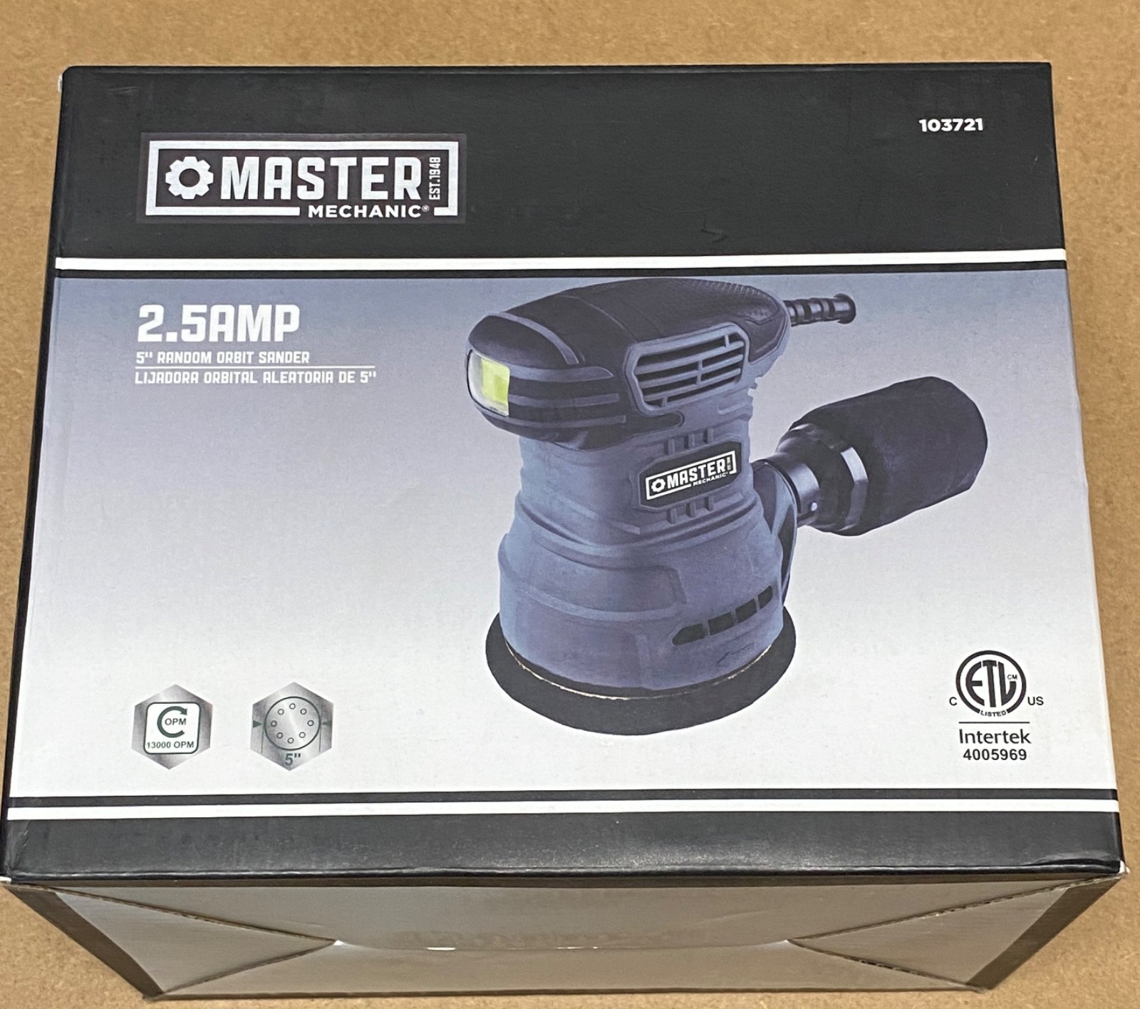 New Master Mechanic 2.5 AMP 5” Random Wired 1/4” Sheet Orbit Sander LIADORA