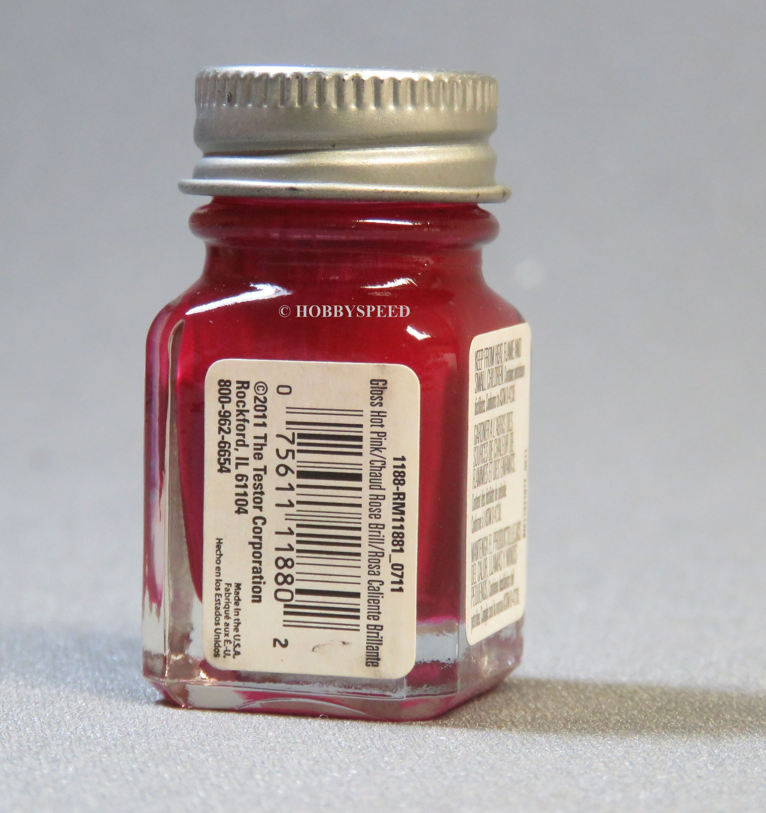 TESTORS PAINT GLOSS HOT PINK ENAMEL 1/4oz JAR plastic model car TES1188 NEW
