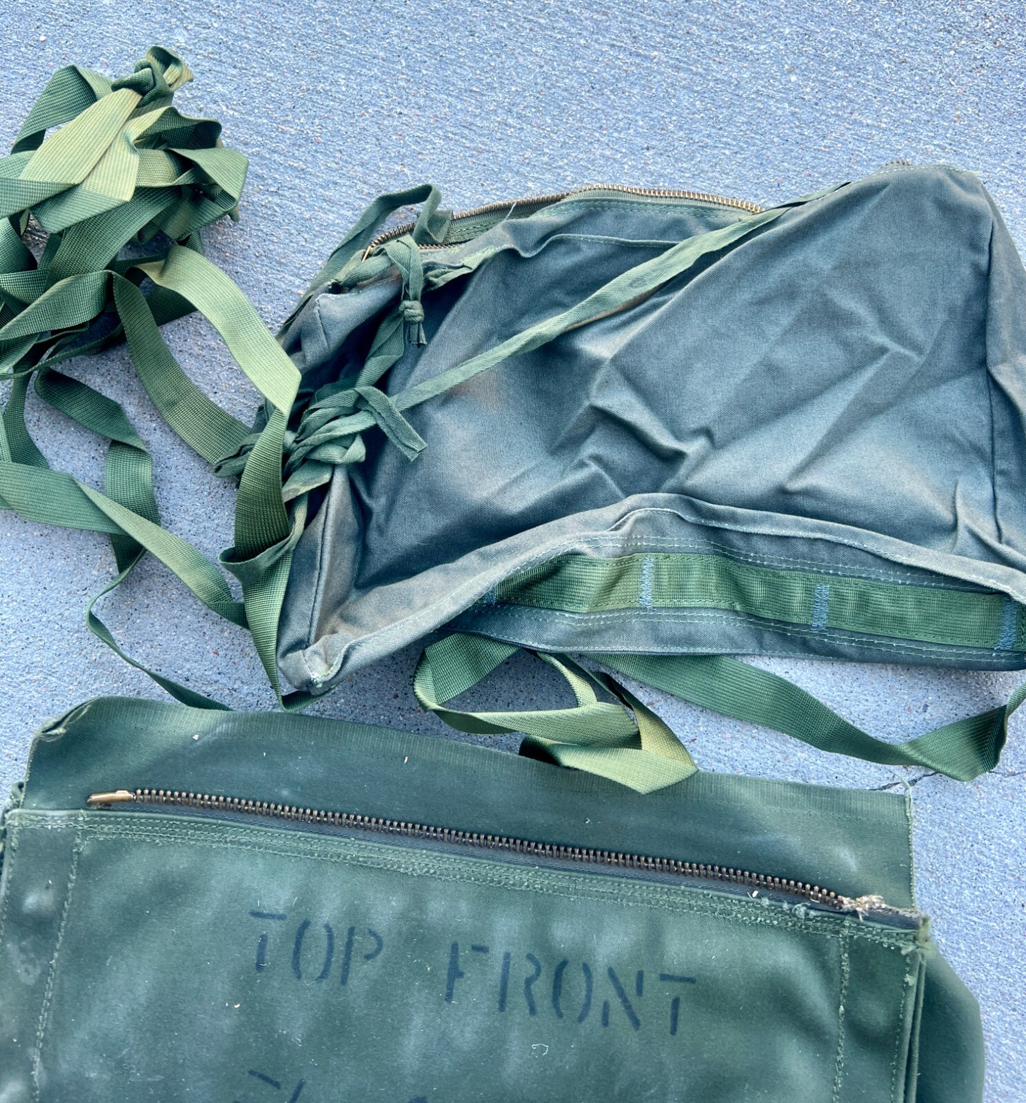 USAF USGI Pilots Survival Bag Heavy Canvas Raft Inflatable Bag Only