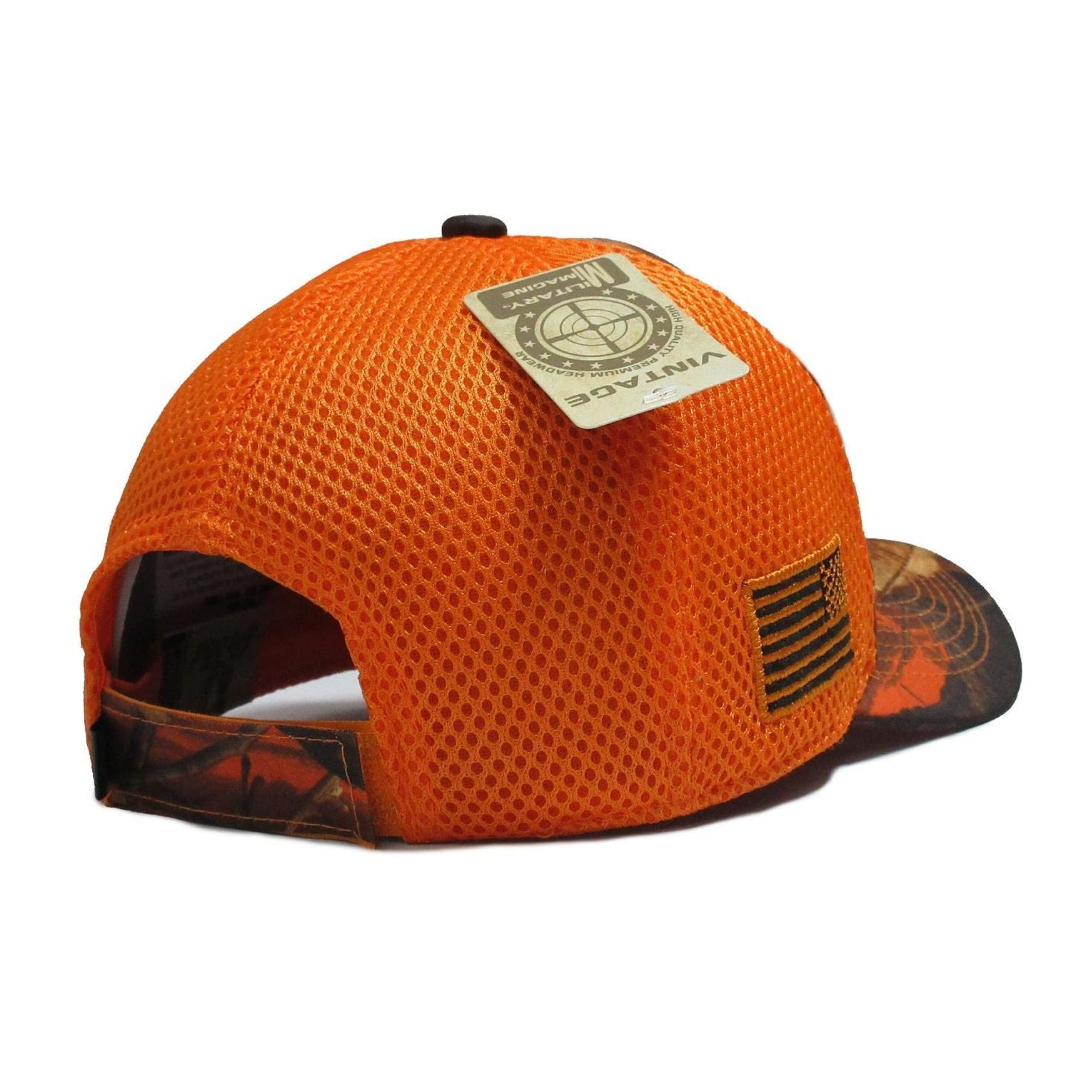 Plain Hunter Hat Orange Blaze Hunting Micro Mesh Tactical Operator Cap