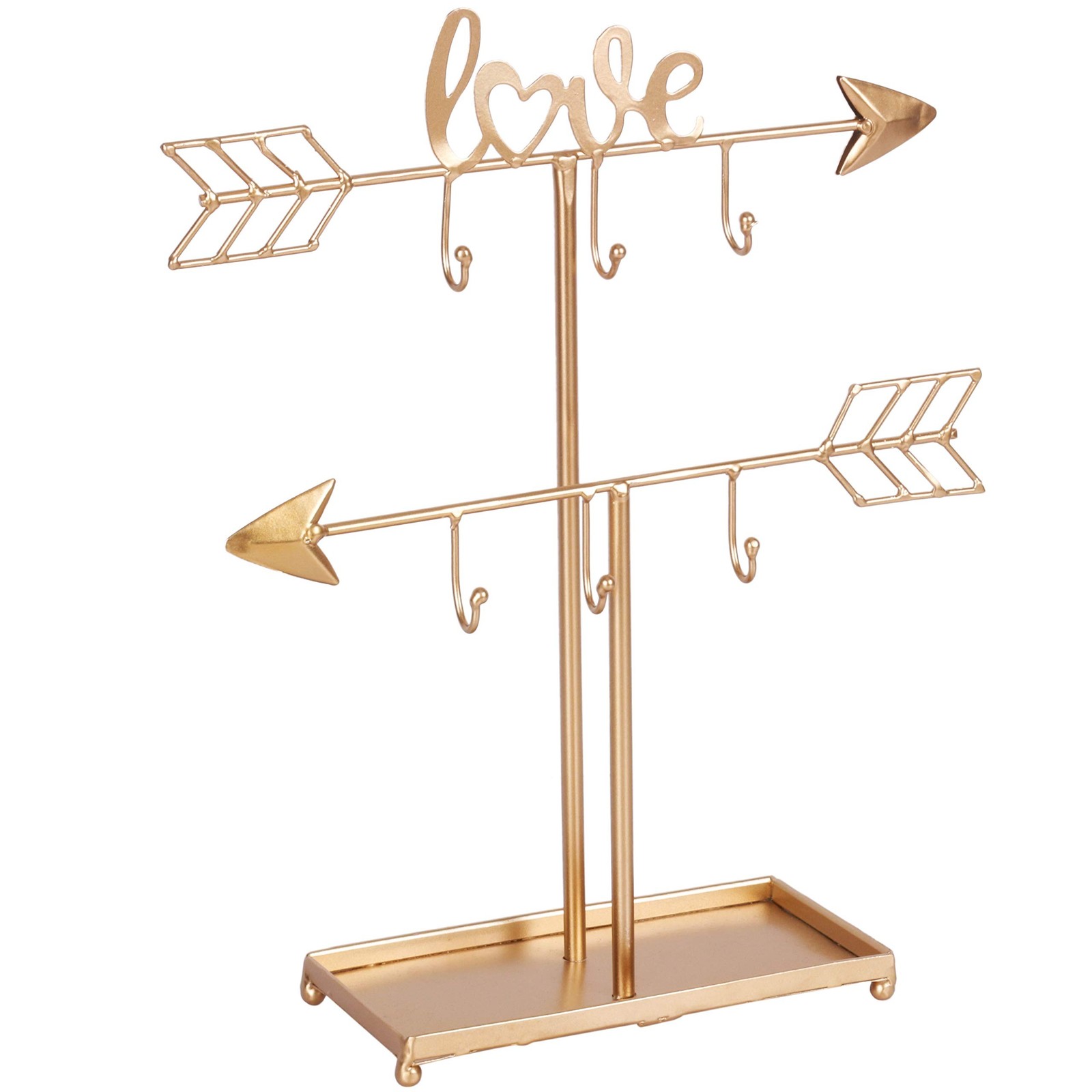 Yamfurvo Metal Display Stands, Jewelry Organizer Tower, Decorative Arrow T-ba...