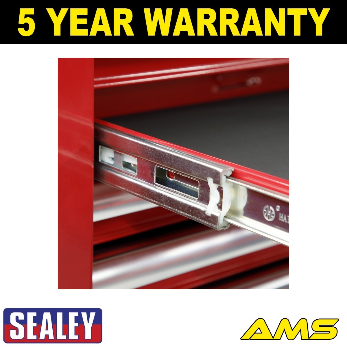 Sealey American PRO� Mid-Box Tool Chest 3 Drawer Red AP223
