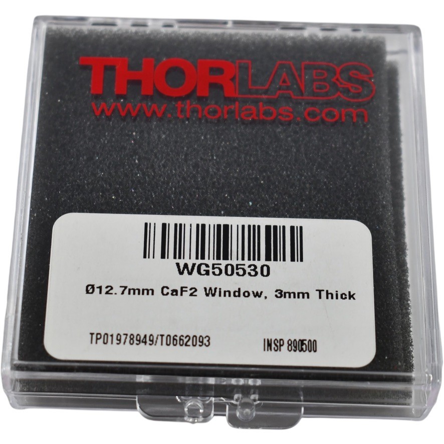 NEW Thorlabs WG50530 Calcium Fluoride CaF2 Broadband Precision Window 12 7mm Dia
