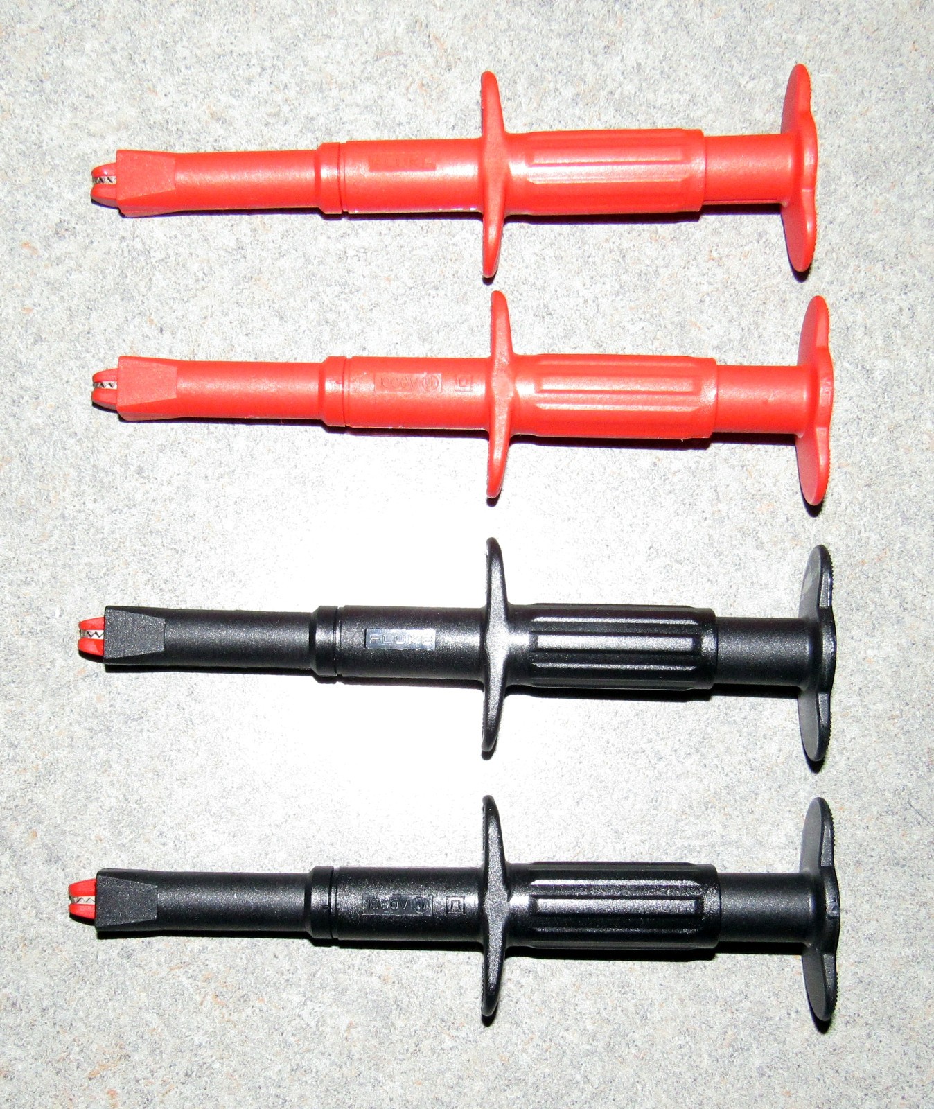 Genuine Fluke Heavy Duty Insulated Alligator Clips - Two Pairs